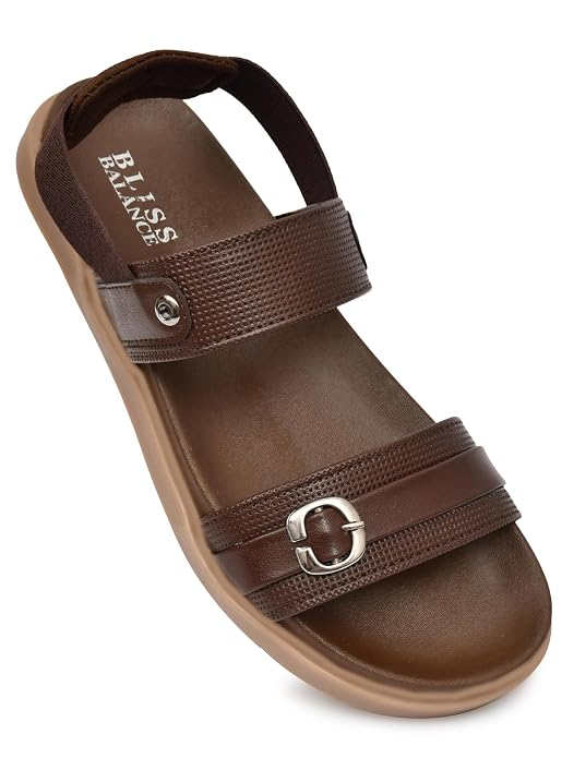 Dual-Strap Buckle Sandal